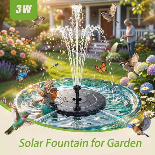 Solar power fountain - solar,