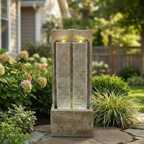 Outdoor water fountain w - fountain, w/