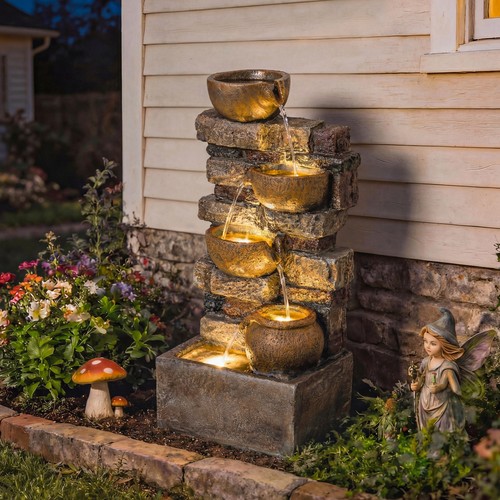 Outsunny outdoor fountain - outsunny, 28"