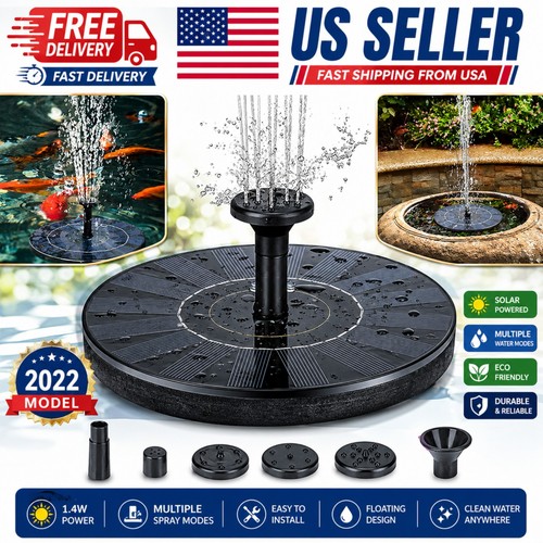 Solar powered bird bath - bird,
