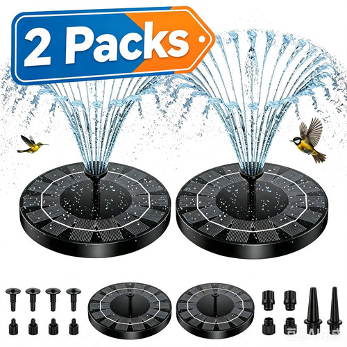 Solar fountain pump - 2x, bird