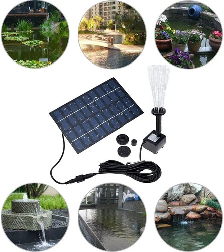 Solar power fountain - solar,