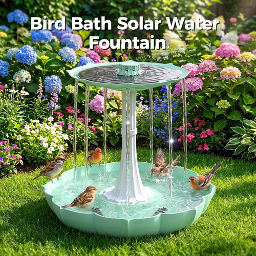 Solar fountain bird bath - solar,