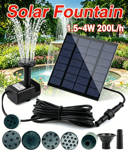 Solar power fountain - solar,