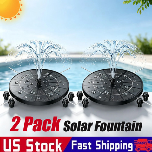 Solar power bird bath - 2x,
