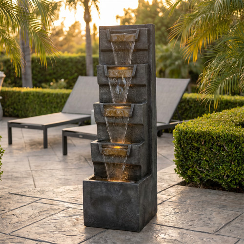 Outdoor water fountain w - outdoor, w/