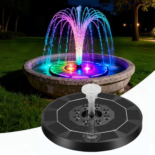 Led solar power bird bath - 1.5w,