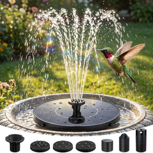 Solar bird bath fountain - solar,