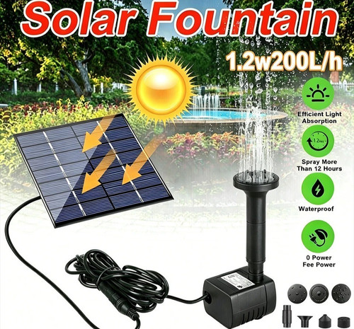 Solar powered water fountain - powered,